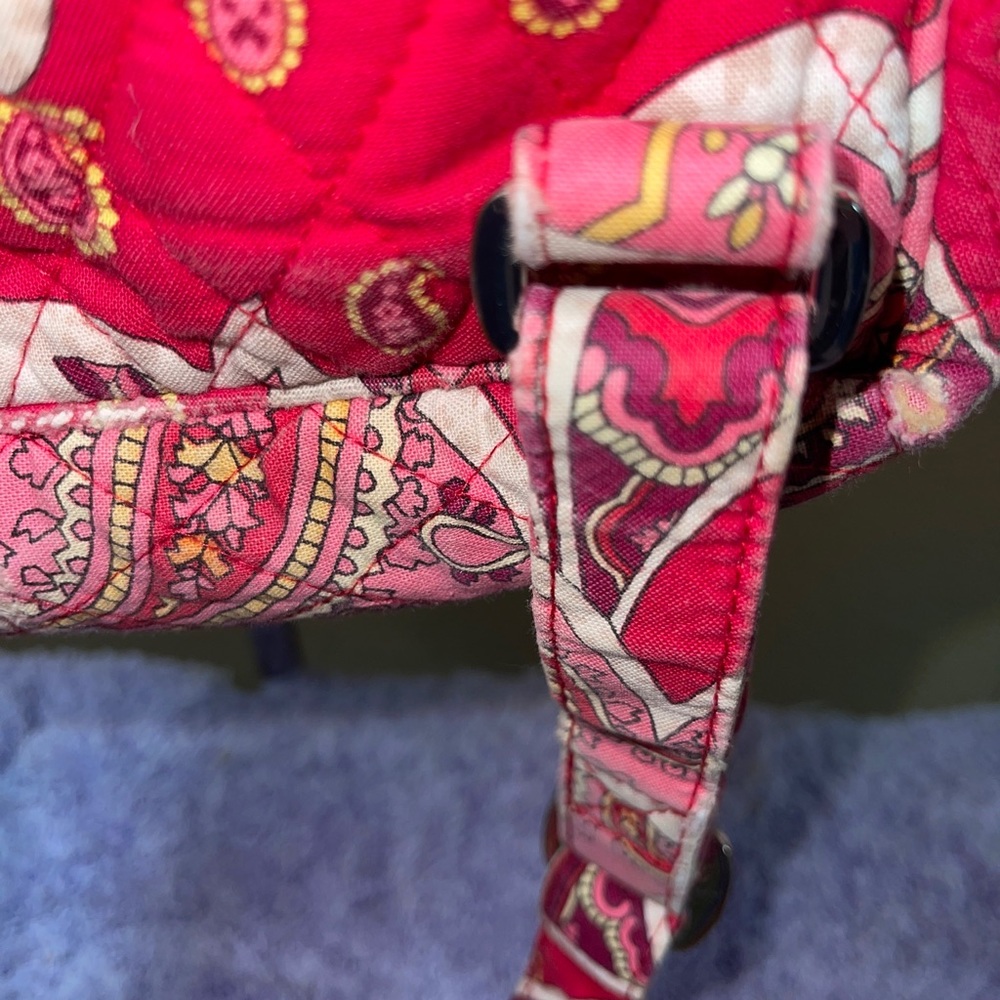 Vera Bradley Red and Pink Patterned Backpack - Picture 13 of 13
